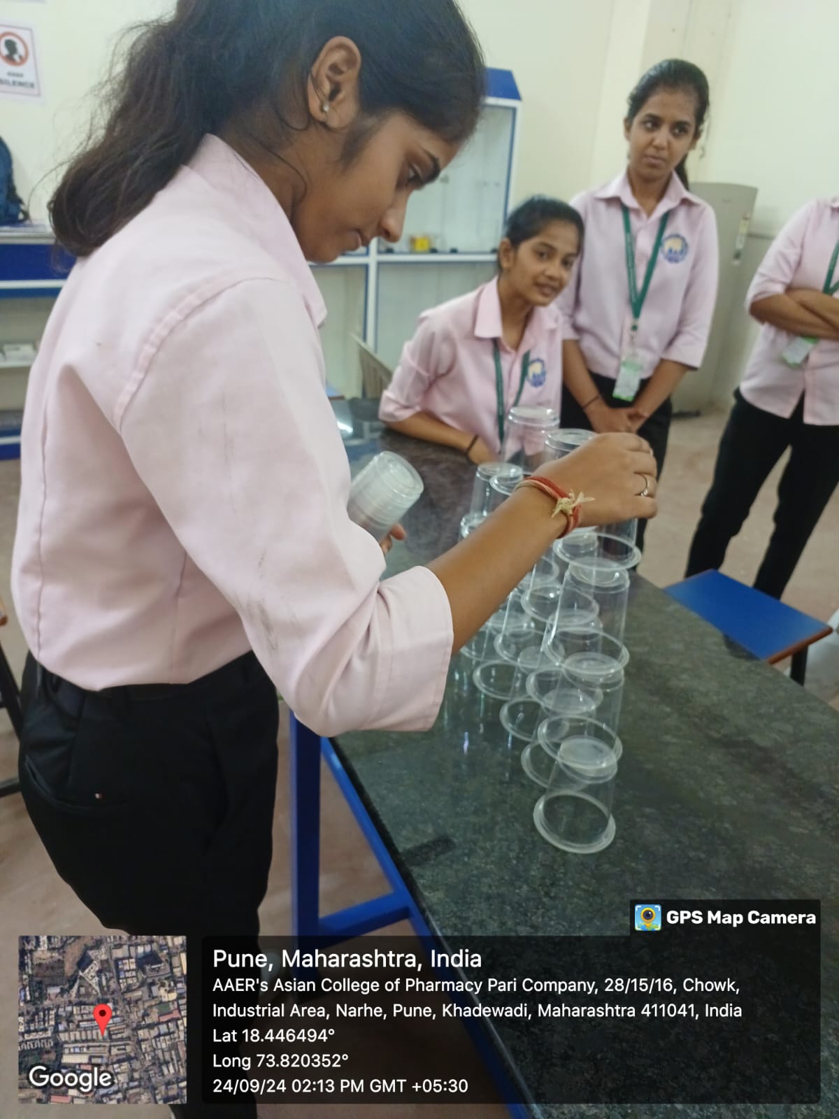 Lemon-Spoon Race and Glass Pyramid Game Competition Under Pharmacy Week Celebration